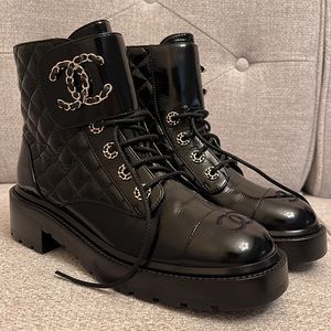 Authentic Chanel combat boots